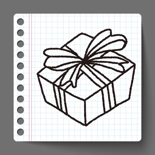 Regalo de Doodle — Vector de stock