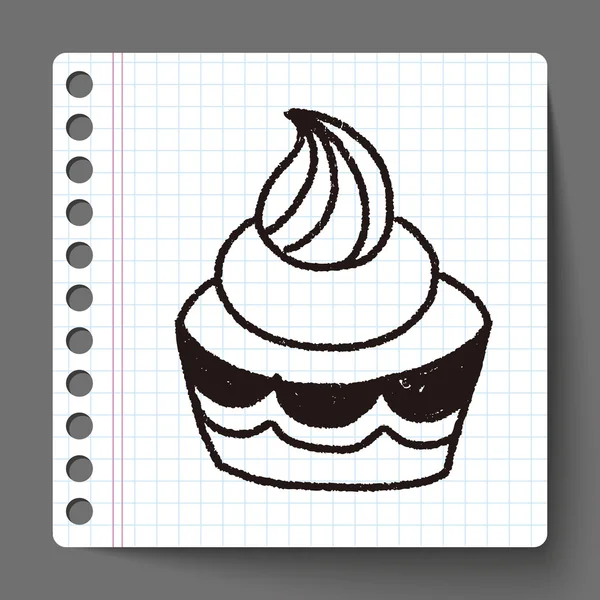 Doodle cake — Stock Vector