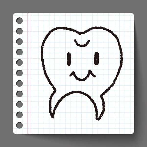 Zahnkritzelzeichnung — Stockvektor