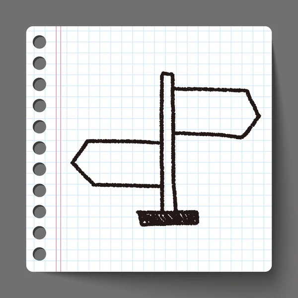 Desenho de doodle Signpost —  Vetores de Stock