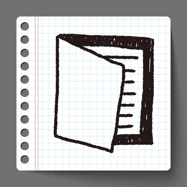 Cuaderno garabato dibujo — Vector de stock