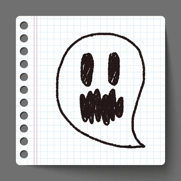 Dibujo de garabato fantasma — Vector de stock