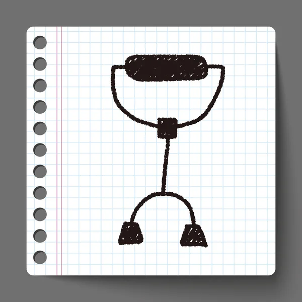 Stampella disegno doodle — Vettoriale Stock