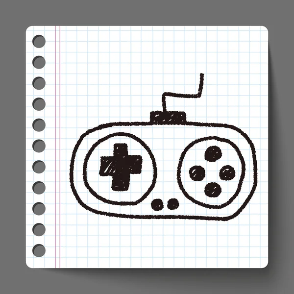 Játék távirányító doodle rajz — Stock Vector