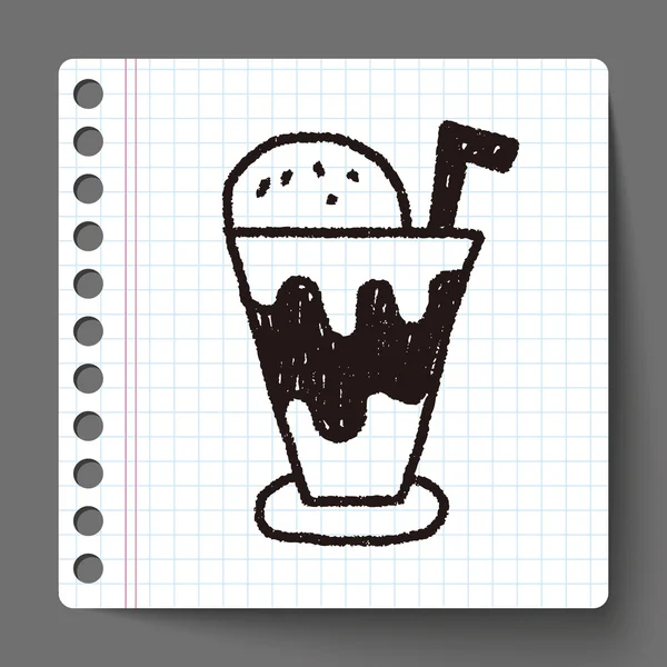 Soda içecek doodle çizim — Stok Vektör