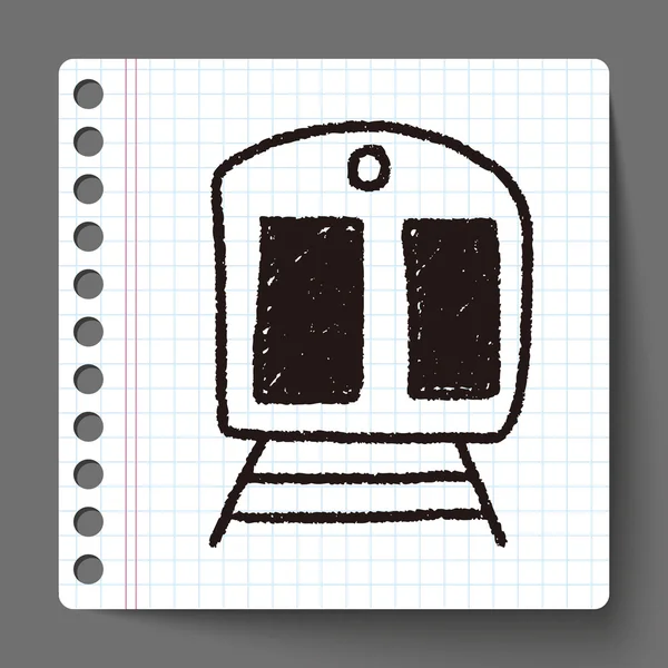 Desenho do doodle do trem —  Vetores de Stock