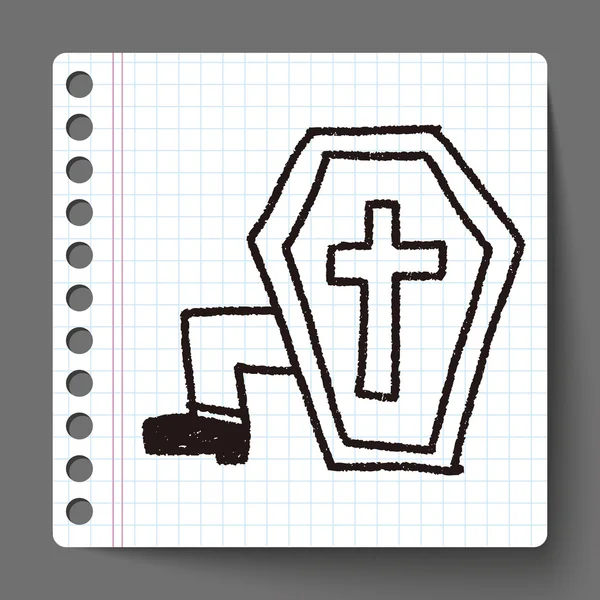 Desenho de doodle grave —  Vetores de Stock