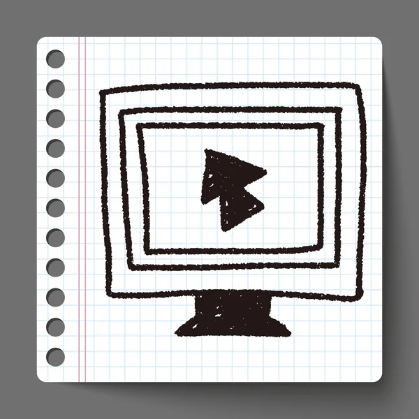 Dibujo garabato ordenador — Archivo Imágenes Vectoriales