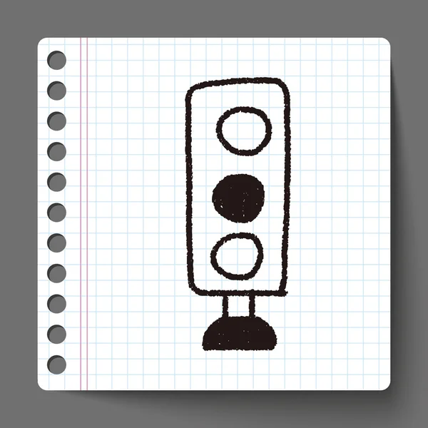 交通灯涂鸦绘图 — 图库矢量图片
