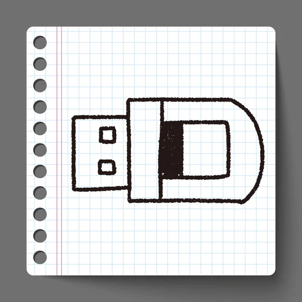 USB doodle ritning — Stock vektor