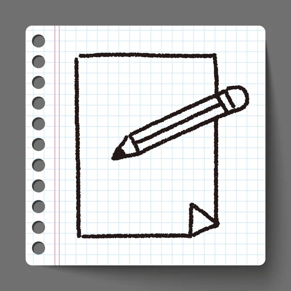 Documento doodle — Archivo Imágenes Vectoriales