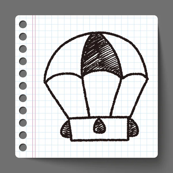 Doodle Sıcak Hava Balonu — Stok Vektör