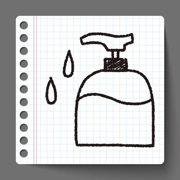 Bouteille de lavage doodle — Image vectorielle