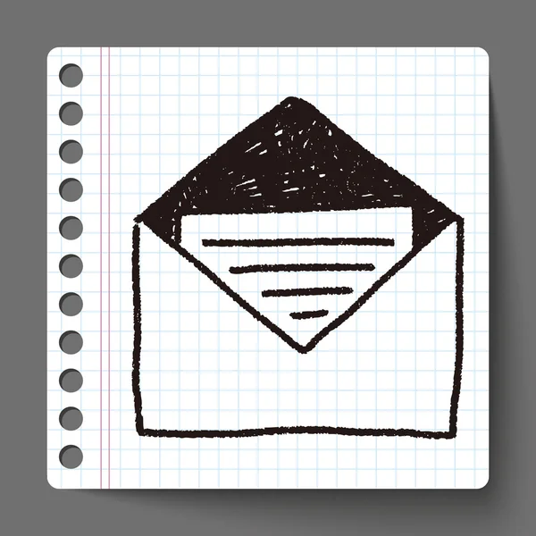 Doodle send mail — Stock Vector