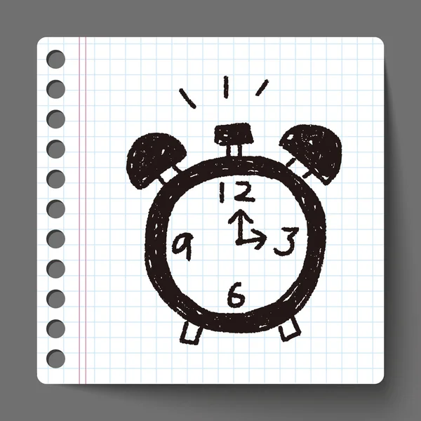 Doodle alarm — Stock Vector