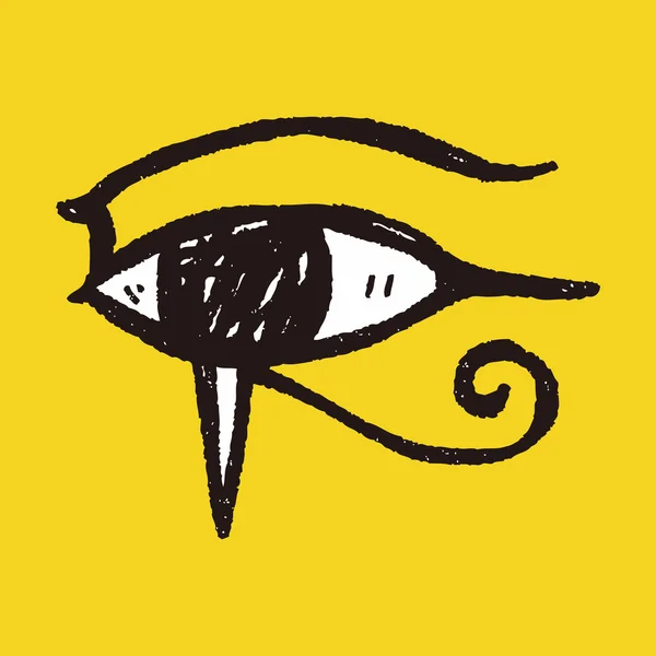 Faraó doodle olho — Vetor de Stock