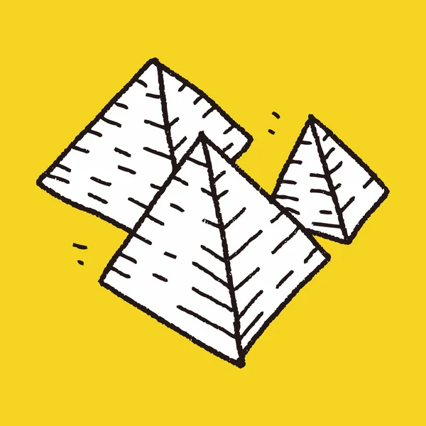 Pyramide doodle — Image vectorielle