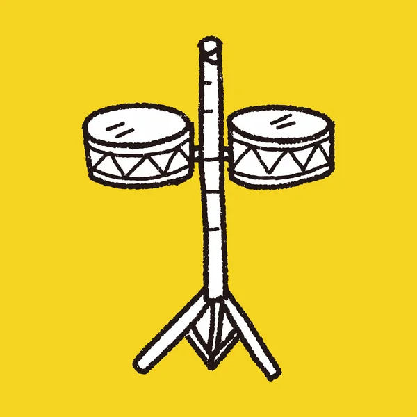 Doodle tambour — Image vectorielle