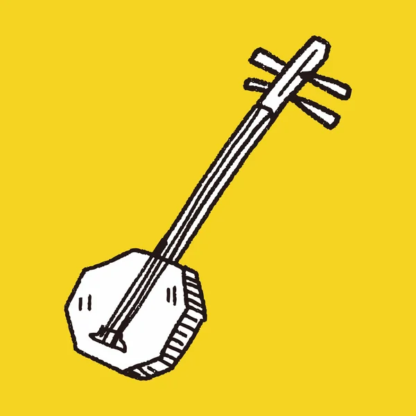 Banjo doodle — Stok Vektör