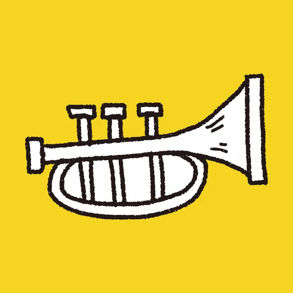 Trumpet doodle — Stock vektor