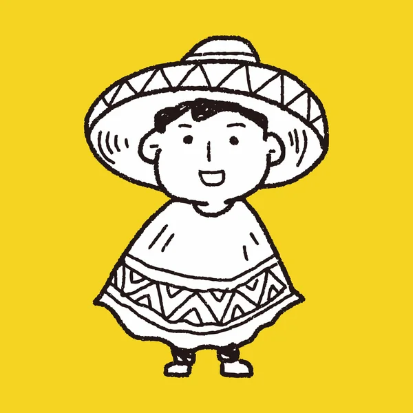 Mexikanisches Doodle — Stockvektor