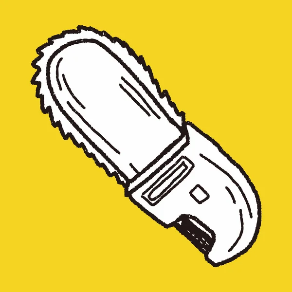 Chainsaw doodle — Stockvector