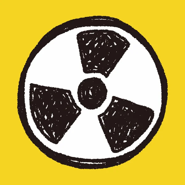 Doodle de energia nuclear — Vetor de Stock