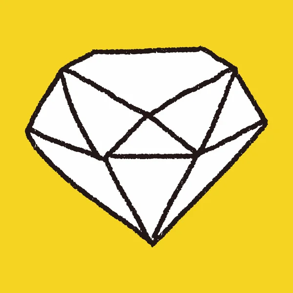 Diamante de Doodle — Archivo Imágenes Vectoriales