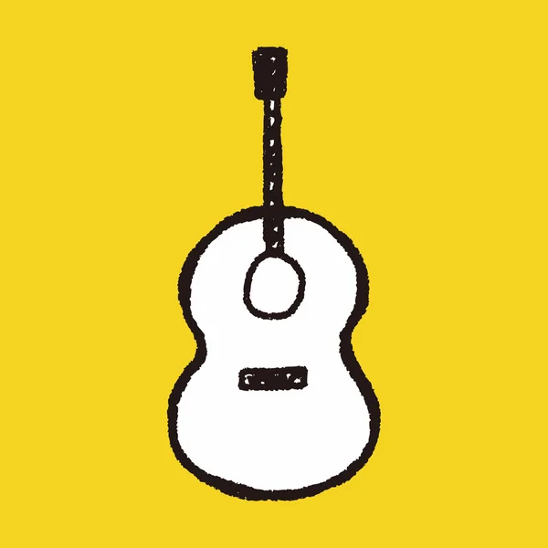 Guitarra Doodle — Vector de stock