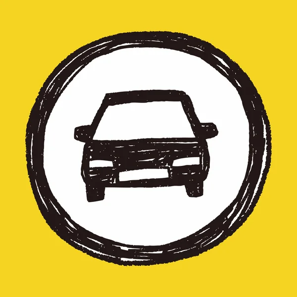Sadece araba sürücü işareti doodle — Stok Vektör