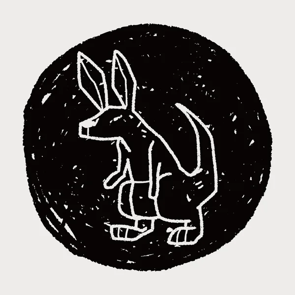 Tavşan doodle — Stok Vektör