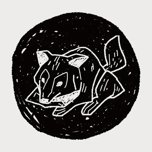 狼的涂鸦 — 图库矢量图片
