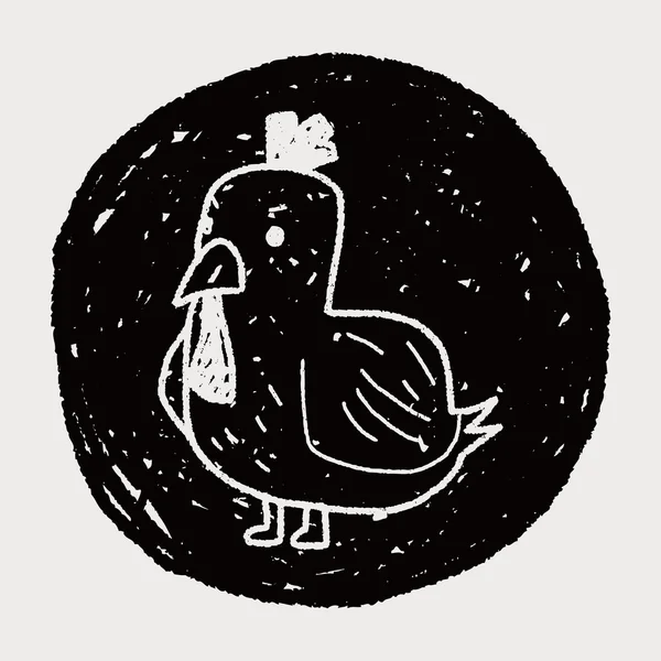 鶏の落書き — ストックベクタ