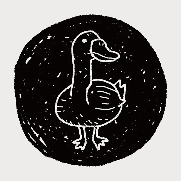 Gribouille de canard — Image vectorielle