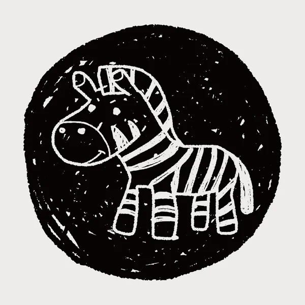 Doodle de zebra —  Vetores de Stock