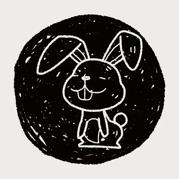 Doodle кролик — стоковий вектор