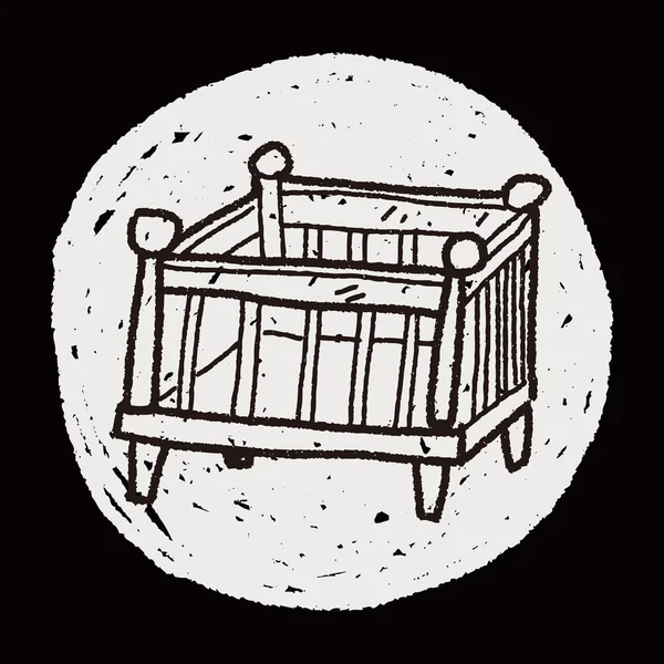 Bayi tidur corat-coret - Stok Vektor