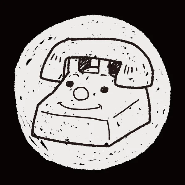 Oyuncak telefon doodle — Stok Vektör