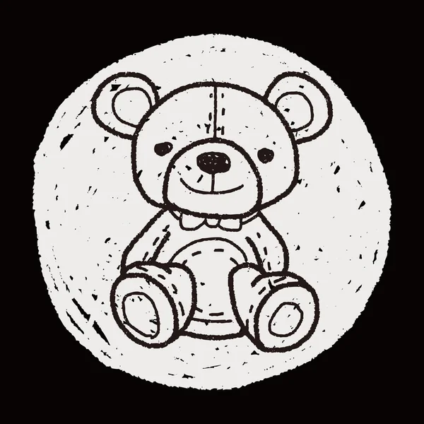 Doodle de urso — Vetor de Stock