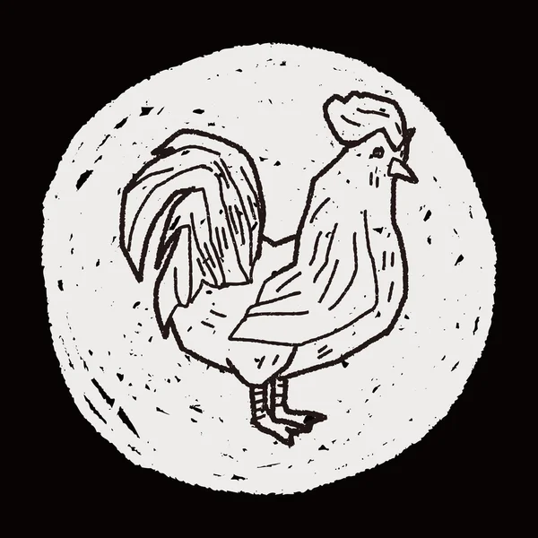 Chicken doodle — Stock Vector