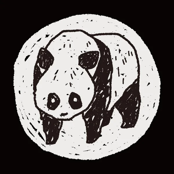 Panda doodle — Image vectorielle