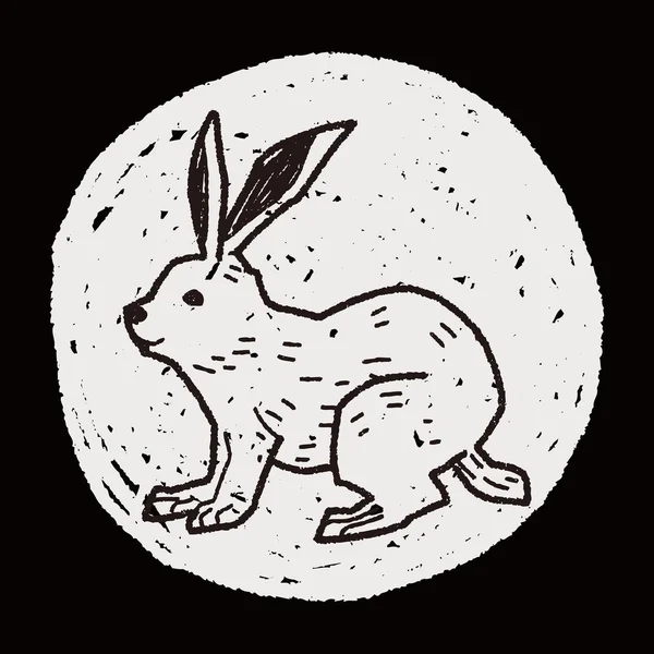 Garabato de conejo — Vector de stock