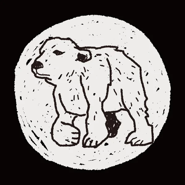 Niedźwiedź polarny bazgroły — Wektor stockowy