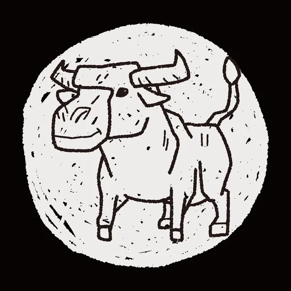 牛涂鸦 — 图库矢量图片