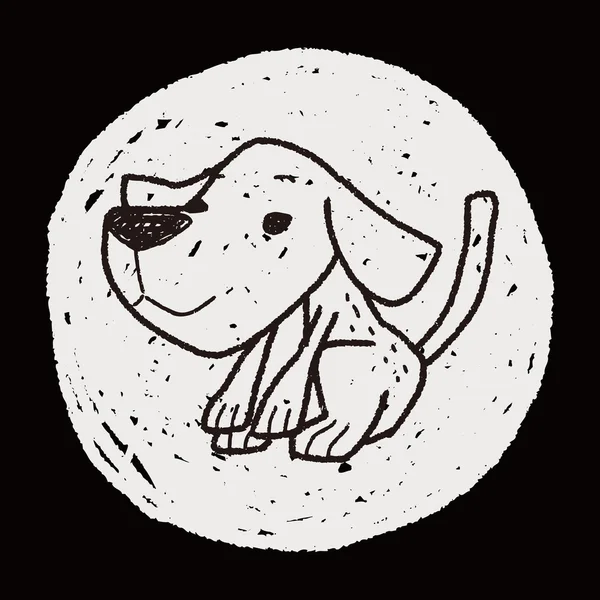 Doodle anjing - Stok Vektor