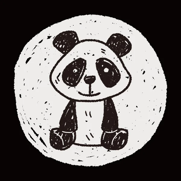 Panda doodle — Image vectorielle