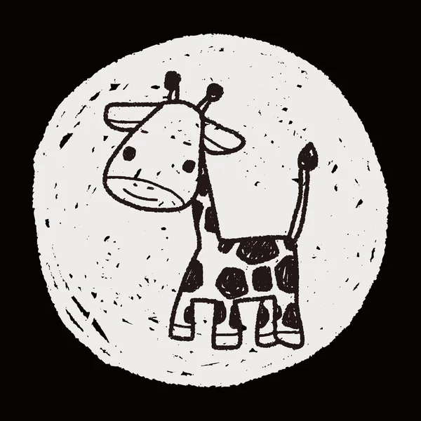 Giraffen-Doodle — Stockvektor