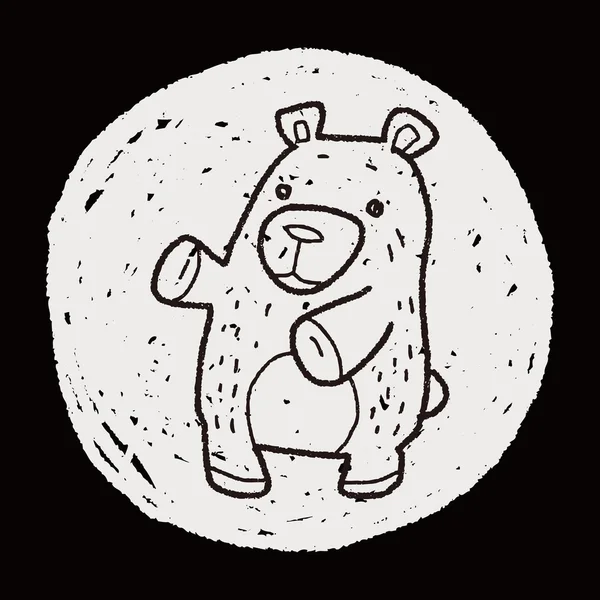 Doodle de urso — Vetor de Stock