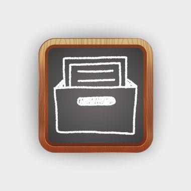 dosya kutusu doodle çizim