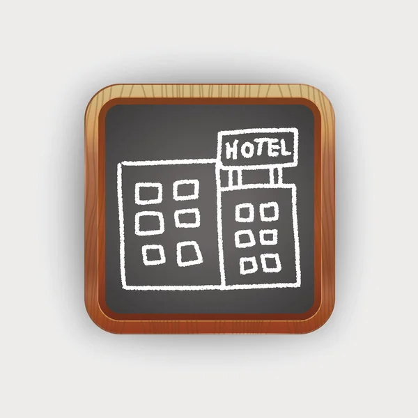 Doodle hotel — Stock vektor